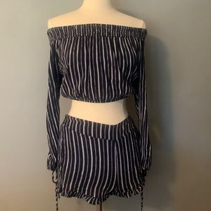 Navy Stripe Set
